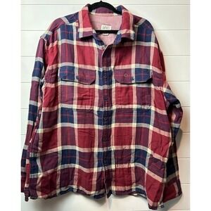 Men's American Eagle Button Up‎ Shirt with Chest pockets Sz XL Red Plaid NWT